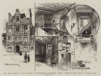 The New Building of the College of Preceptors, Bloomsbury Square Opened by the Prince of Wales Last Wednesday by Herbert Railton